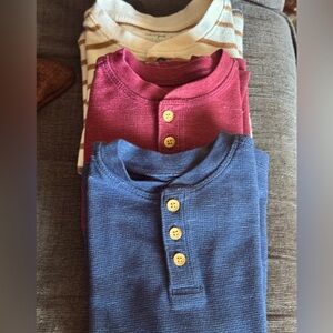 5T- Navy (Kohls), Maroon (Kohls), & Cream w/brown stripes & a pocket (Target)